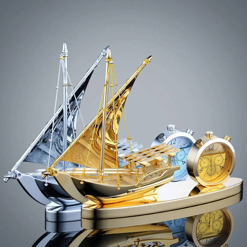 一帆风顺车载高档合金摆件汽车中控台男士网红太阳能高级香薰饰品