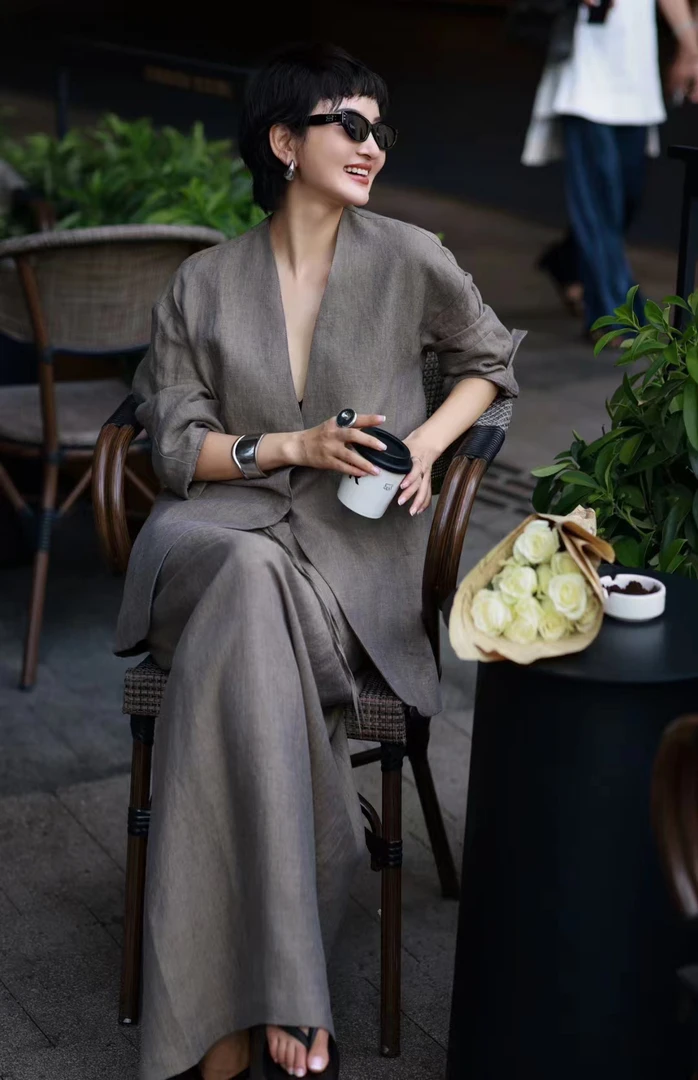 原创汉麻西服套装