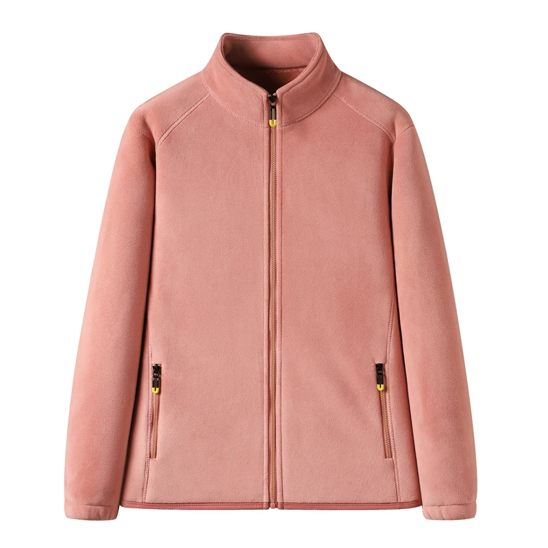 奥粒绒云感户外抓绒衣女士秋冬加绒加厚立领开衫卫衣保暖休闲外套