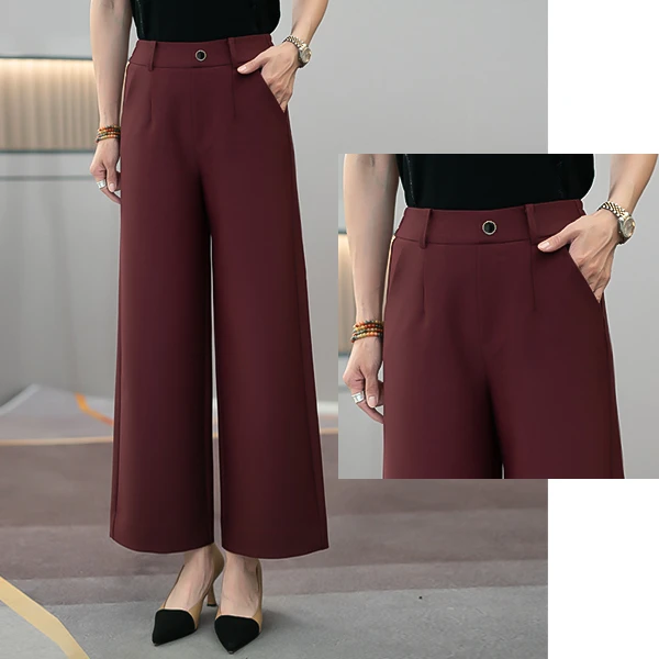 31加长时尚百搭纯色高腰垂感阔腿裤 4