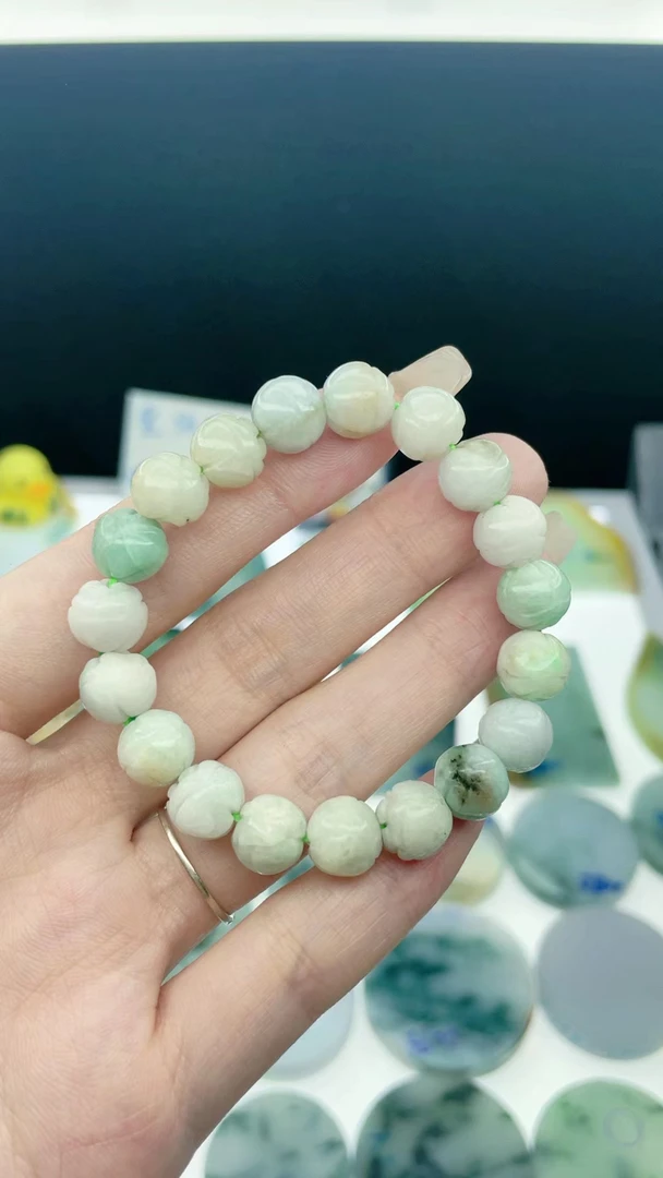 纯天然缅甸A货翡翠.手串男女可戴