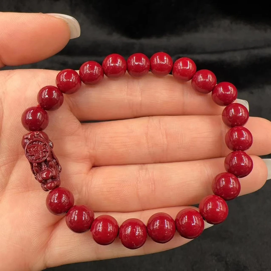 辰砂（处理）华林宝哥 C37 朱砂圆珠手串 6MM 多样性发一件