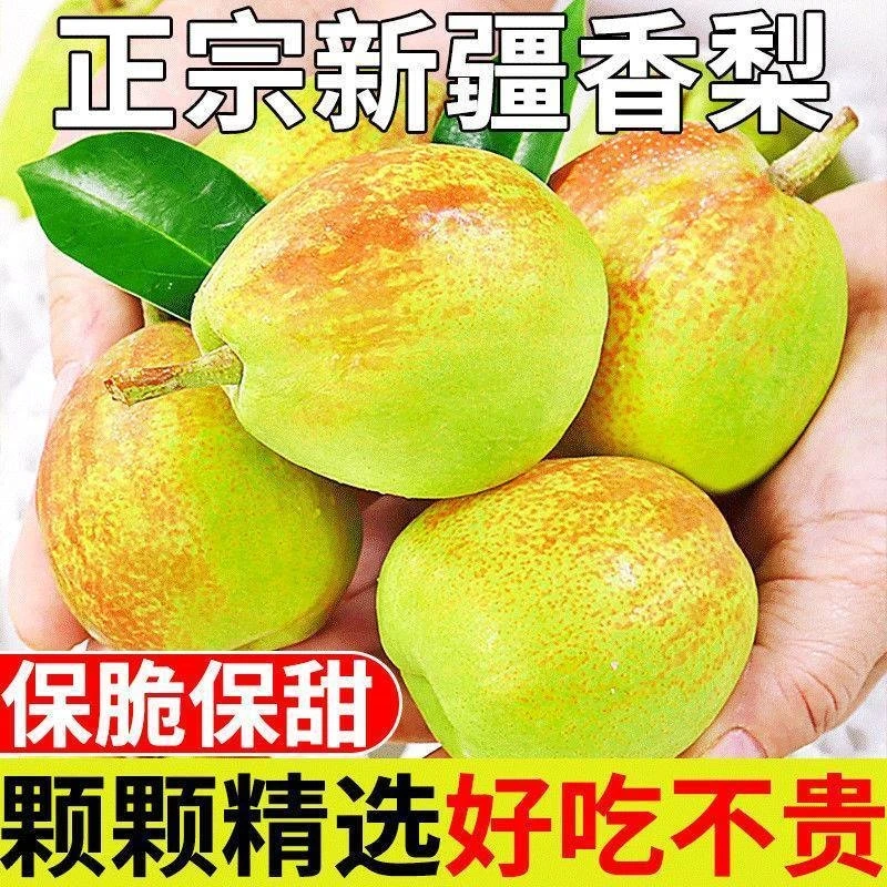 新鲜库尔勒香梨新鲜孕妇水果梨子3-9斤皮薄脆甜现摘现发整箱包邮