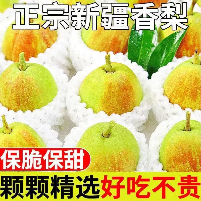 库尔勒香梨水果新鲜大果梨梨子3-9斤当季香梨现摘现发整箱包邮