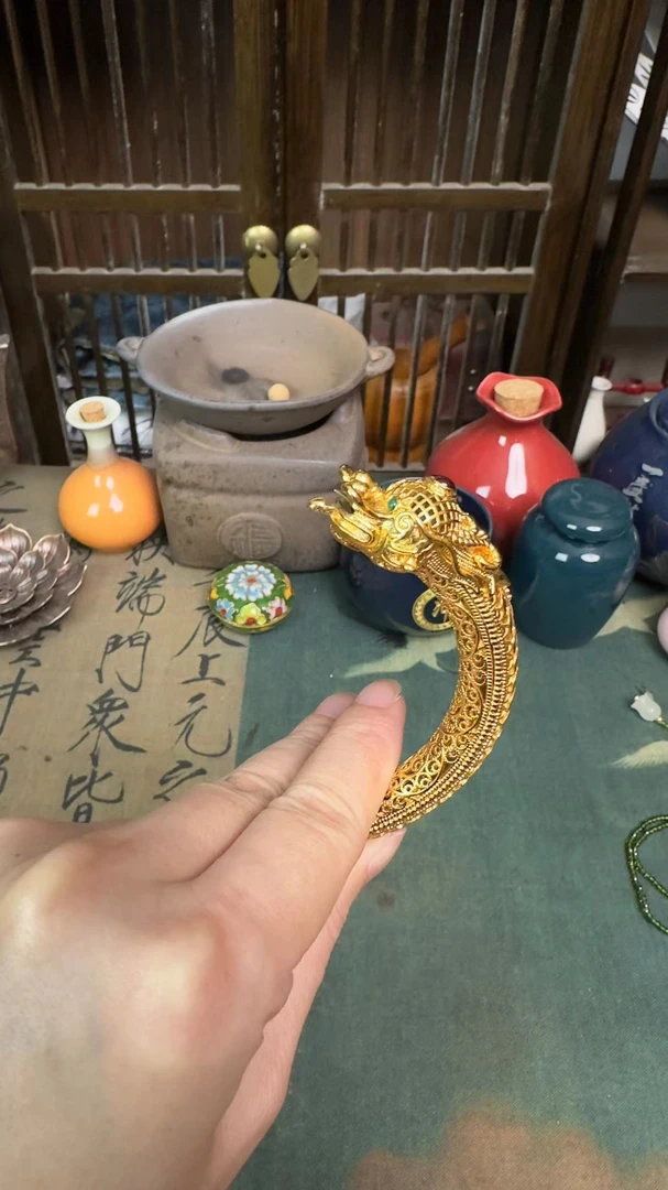 铜合金手镯 大冲冲新款 双龙手镯