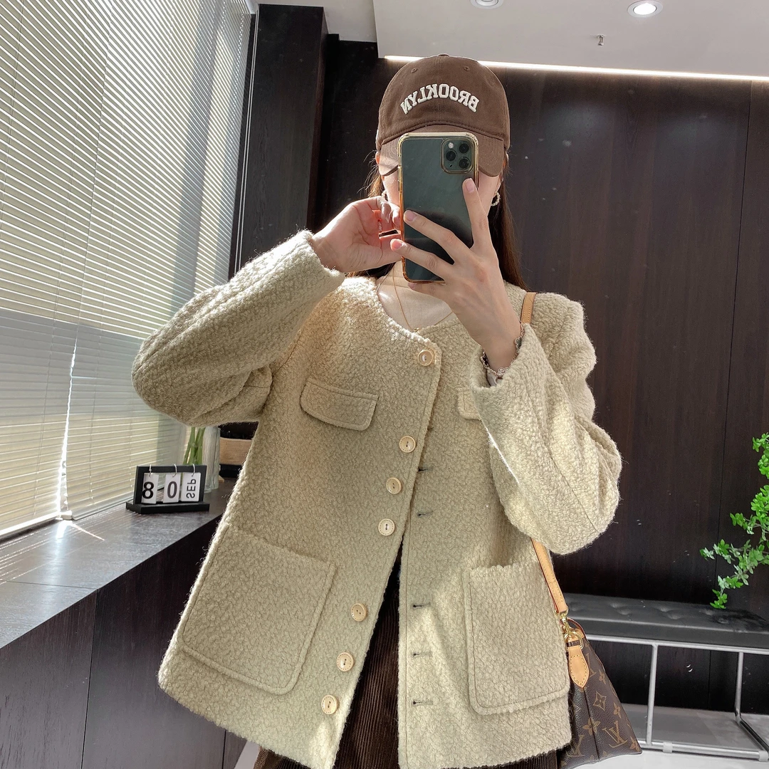 IMFLY金小金自制 羊毛外套DYW5625小香风气质名媛短款上衣