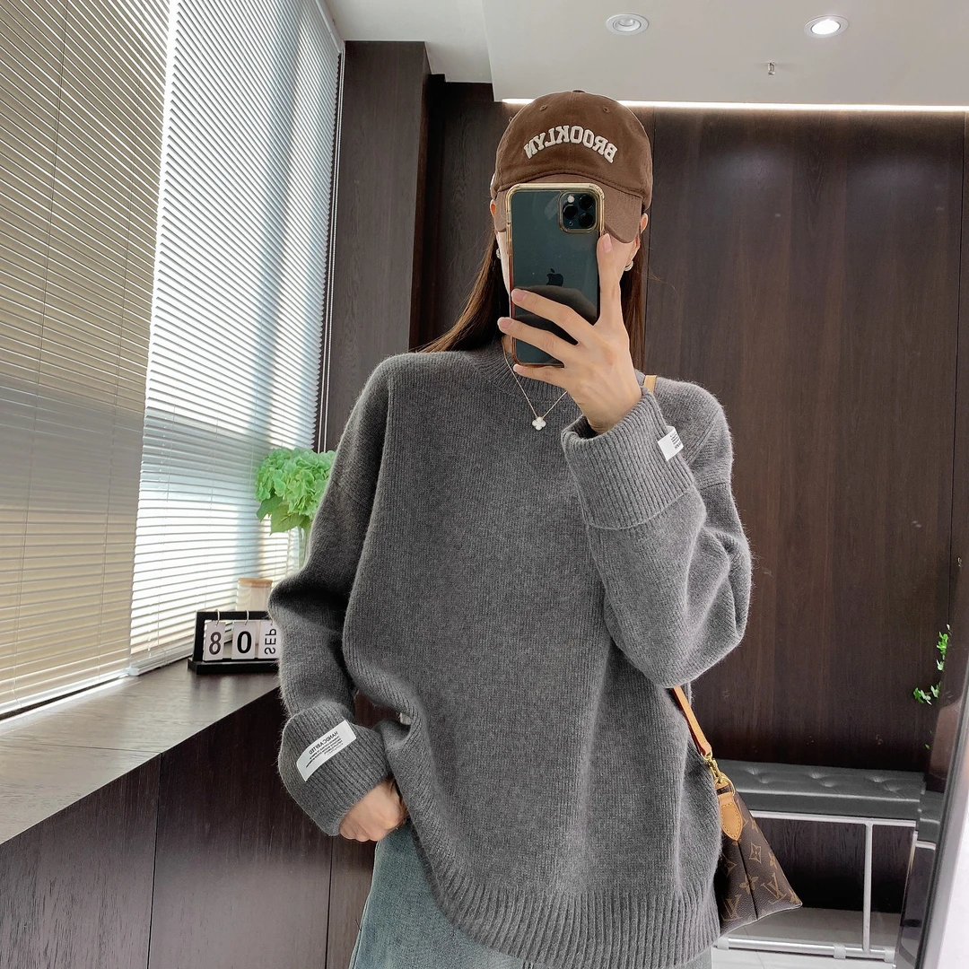 IMFLY金小金自制 针织衫DYW5996温柔风毛衣女秋冬季内搭上衣