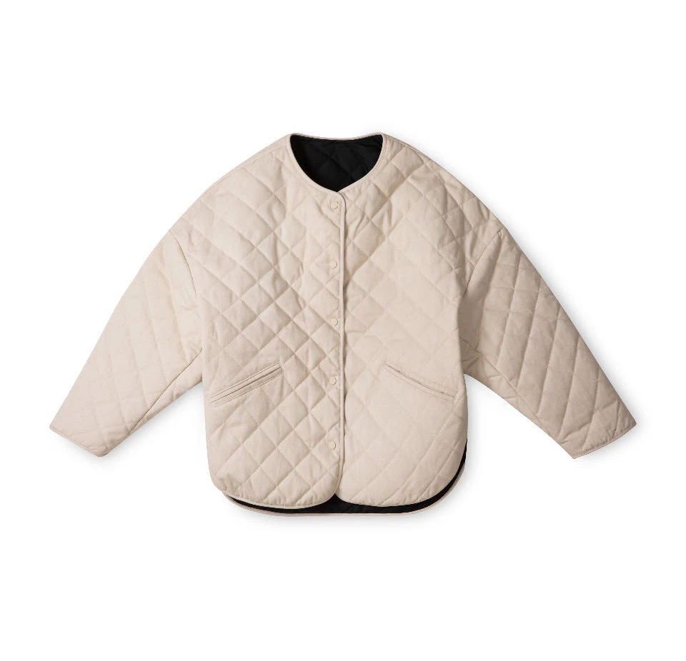 断码清-《T0T版菱格之美》龟背挺括菱格绗缝棉服宽松保暖冬季洋气