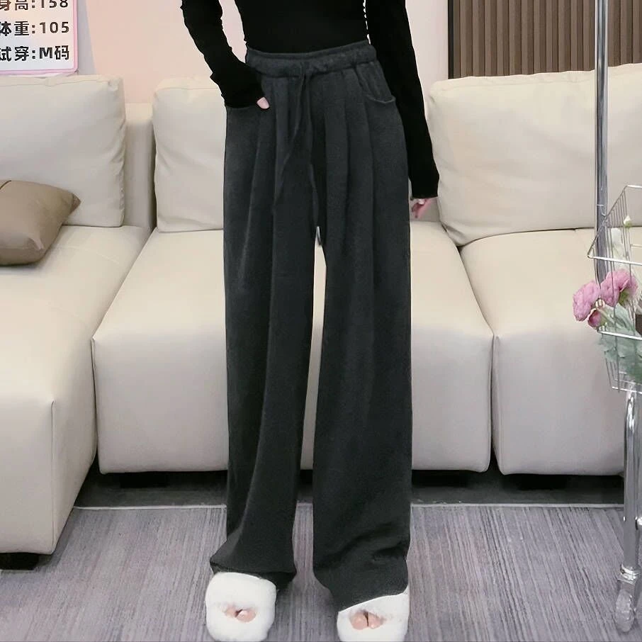 2025春装新款百搭显瘦休闲裤女春秋季长裤宽松秋冬阔腿裤0023-4