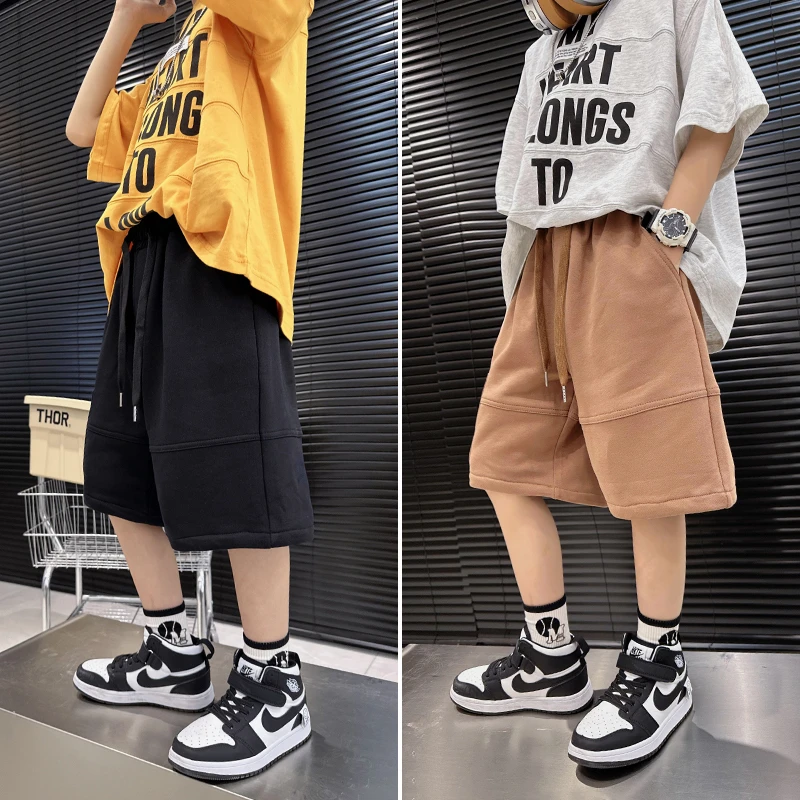 儿童夏季休闲短裤帅气2023新款男童夏装薄款运动中裤韩版大童