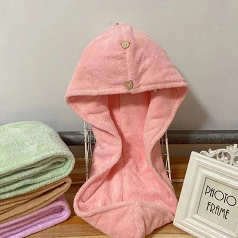 新疆包邮干发帽双层长60宽25干发巾加厚吸水学生成人柔软包头巾