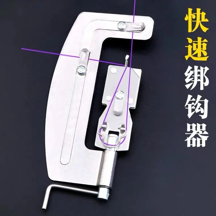 宏润/新型鱼钩绑钩器不锈钢半自动绑钓鱼钩器绑双钩工具快速拴钩