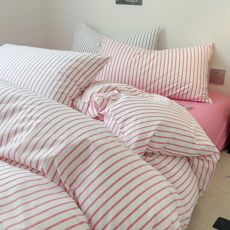 卡榭尔-A类全棉色织四件套 彩色多巴胺