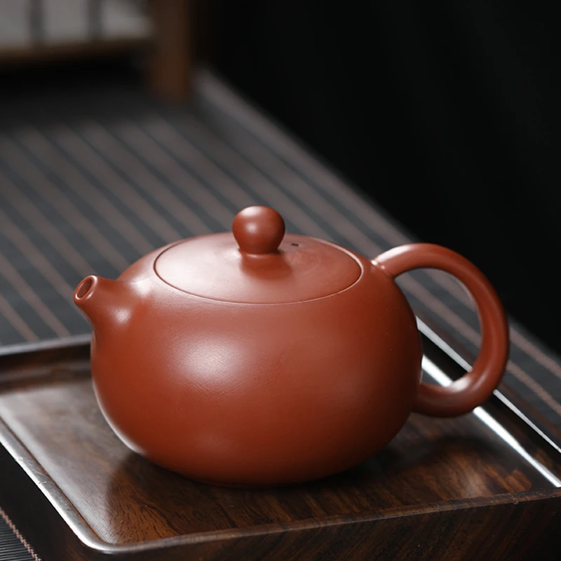 紫砂茶壶原矿朱泥紫陶泥凤鸣西施壶功夫茶具家用泡茶壶泡茶器茶道