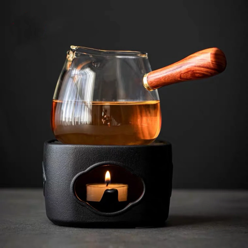 中式复古温茶炉小火炉蜡烛煮茶底座保温暖茶器提香器烘茶炉温茶器