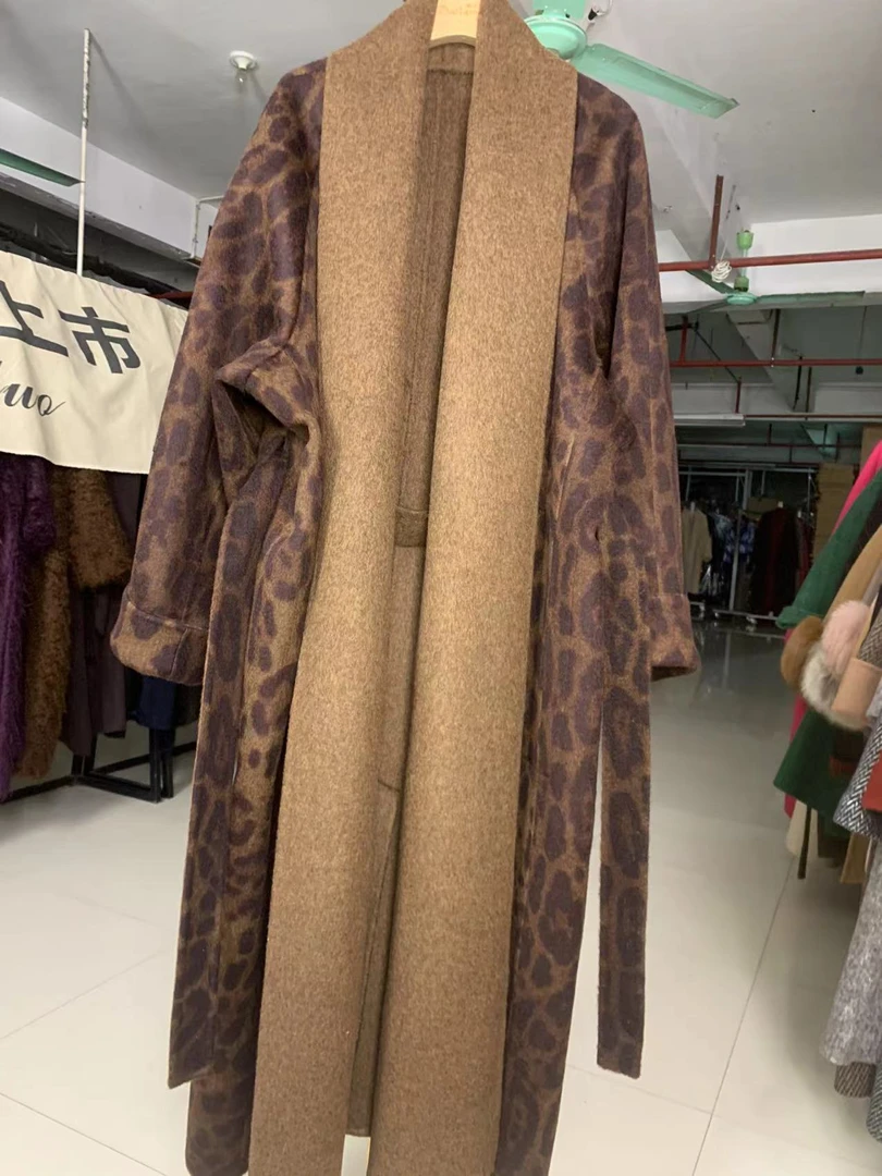 豹纹两面穿阔版腰带24990