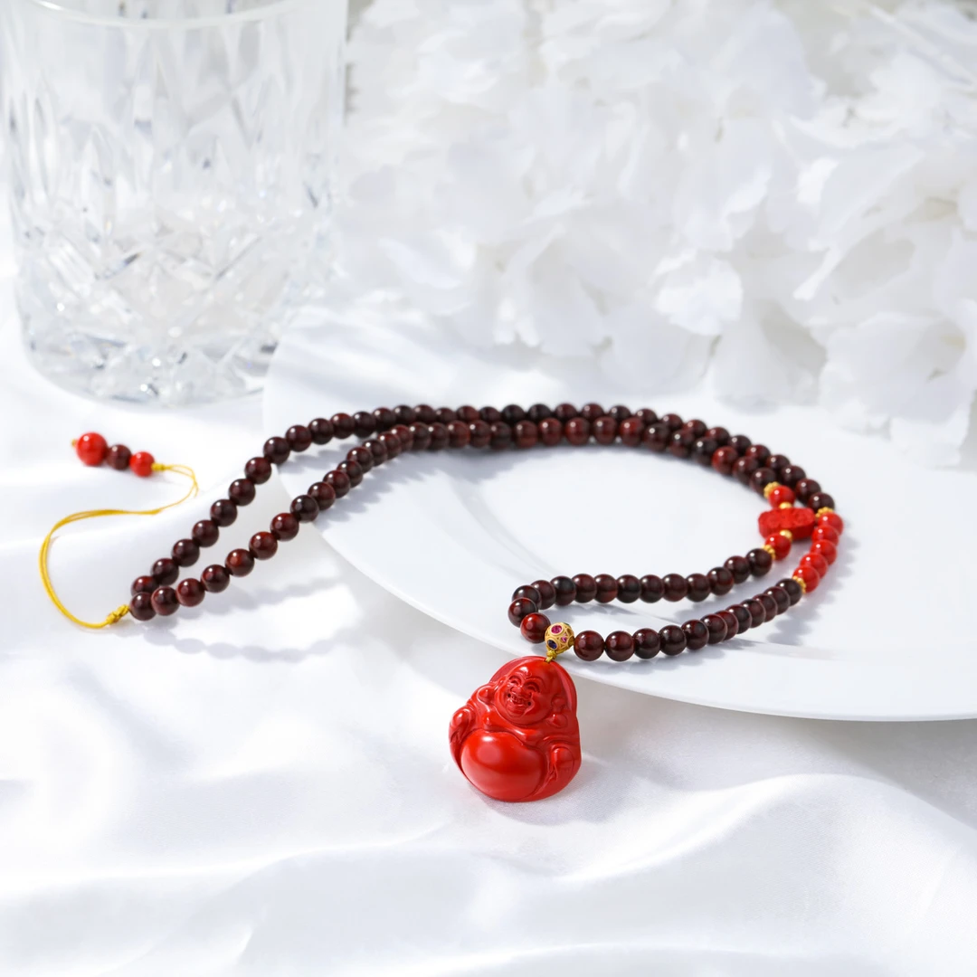 含辰砂工艺品美伢【清音引】朱砂佛公款 设计款 吊坠XY23XL0030J