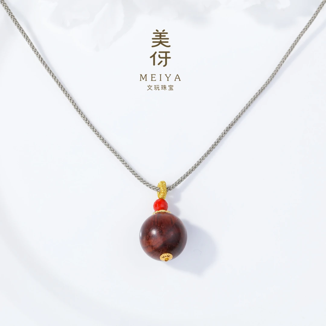 美伢【明慧】19mm花梨 大颗单珠吊坠HH23XL0006J