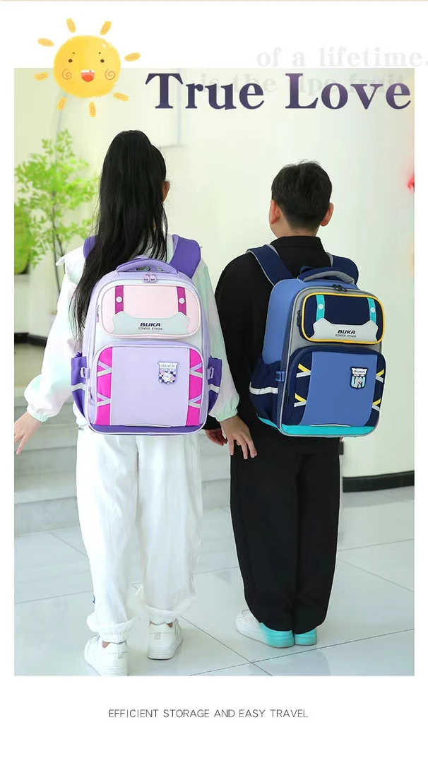 新款3-6年级学生防水双肩书包3060