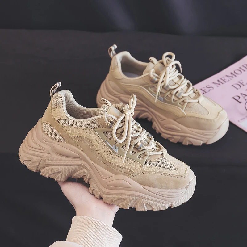 回力春季女鞋老爹鞋网面厚底运动鞋鞋子1687