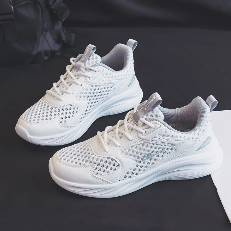 回力运动鞋男款透气春季新款网面轻便软底女士白色黑色跑步鞋0595