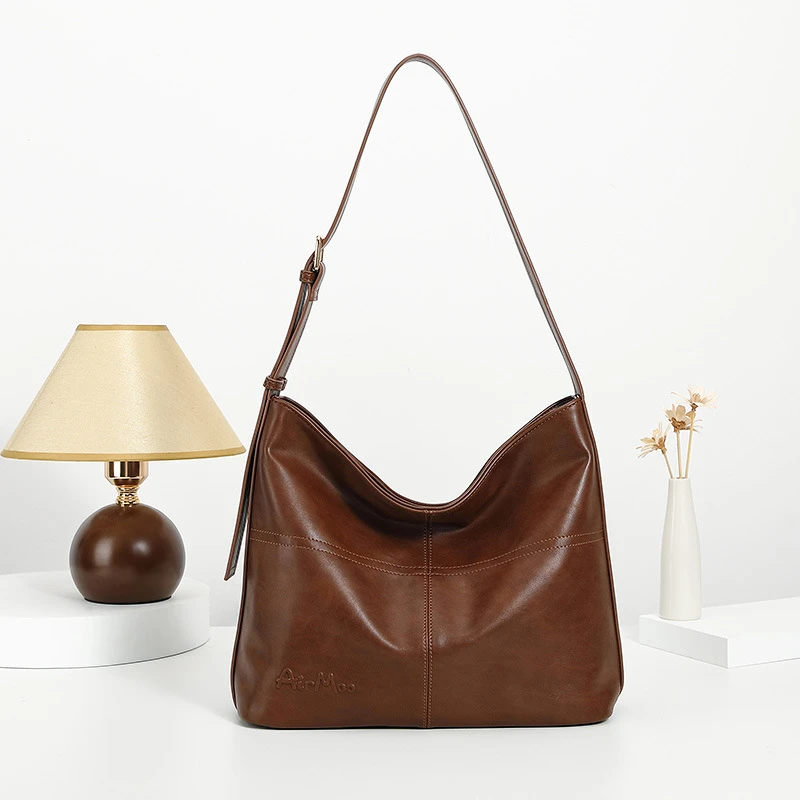 高级感休闲慵懒风包包托特包包女2024新款大容量松弛感单肩斜挎包