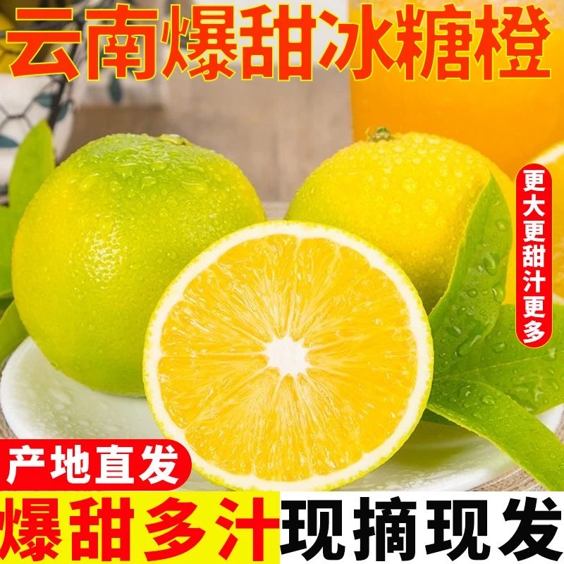 ZC云南玉溪哀牢山冰糖橙鲜甜细腻皮薄爆汁香甜5斤装新鲜采摘发货