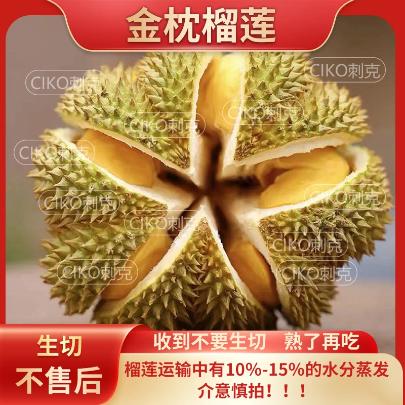 【蕾姐双果预热】双果共重5-6斤泰国金枕榴莲 核小肉厚皮薄