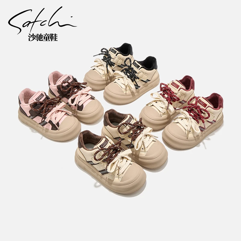 【初冬系列】沙驰儿童棉鞋冬季新款加绒运动鞋软底保暖棉靴24795