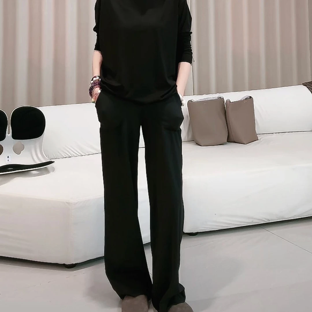 时尚Throwback运动女士显瘦气质瑜伽阔腿裤