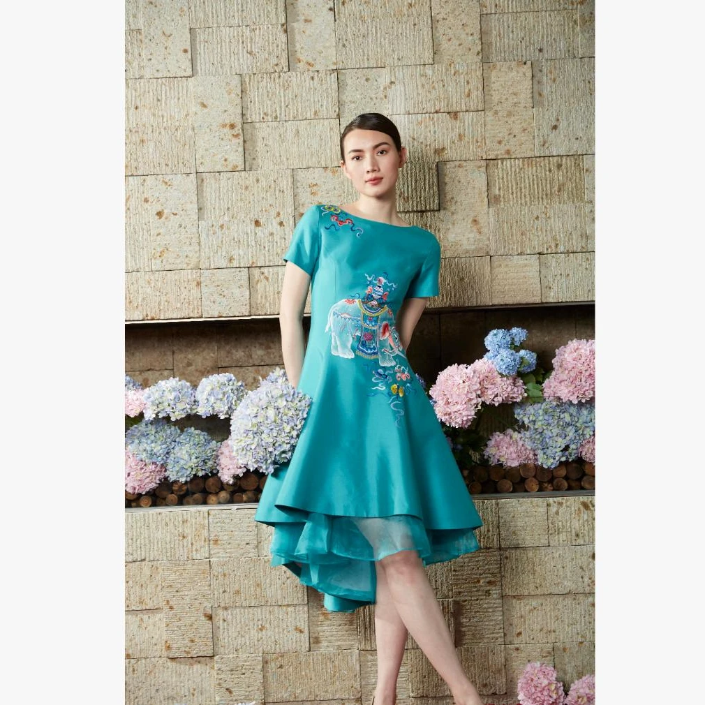 庄容【吉祥八宝】小礼服中式时尚气质【品牌6980】G15C0BSM02