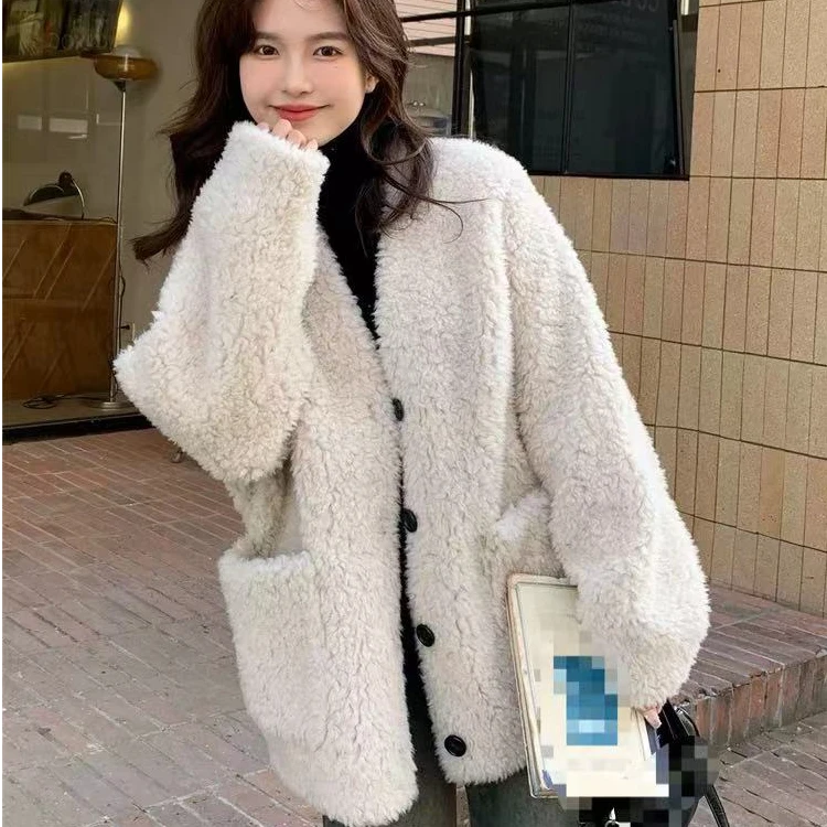 欧货冬季保暖一体时尚减龄外套