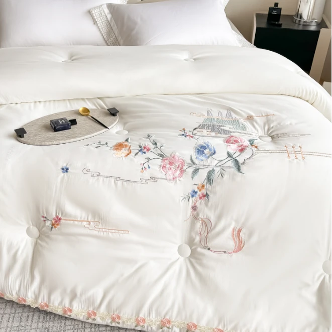加厚保暖秋冬被子绣花被