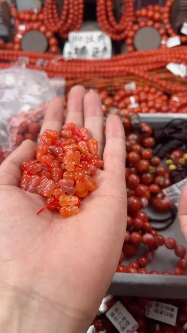 【闪购商品】南红玛瑙配饰未镶嵌小葫芦随机发货一对