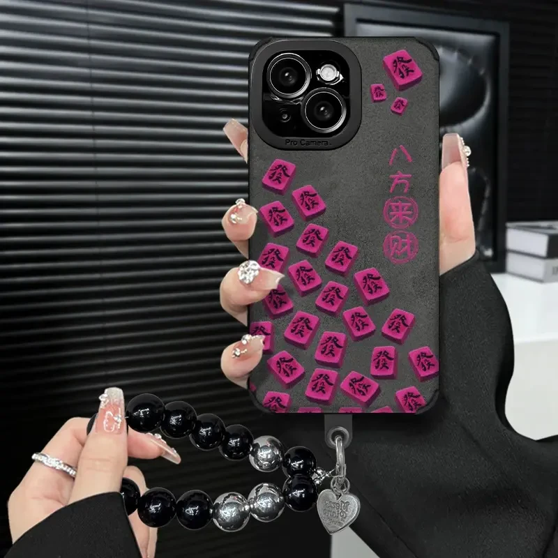 新款八方来财iPhone16创意中国风全包复古棕手机壳