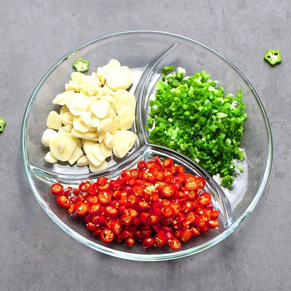 多功能加厚高强度无铅钢化玻璃三分格餐盘烤盘蒸盘烤箱微波炉通用