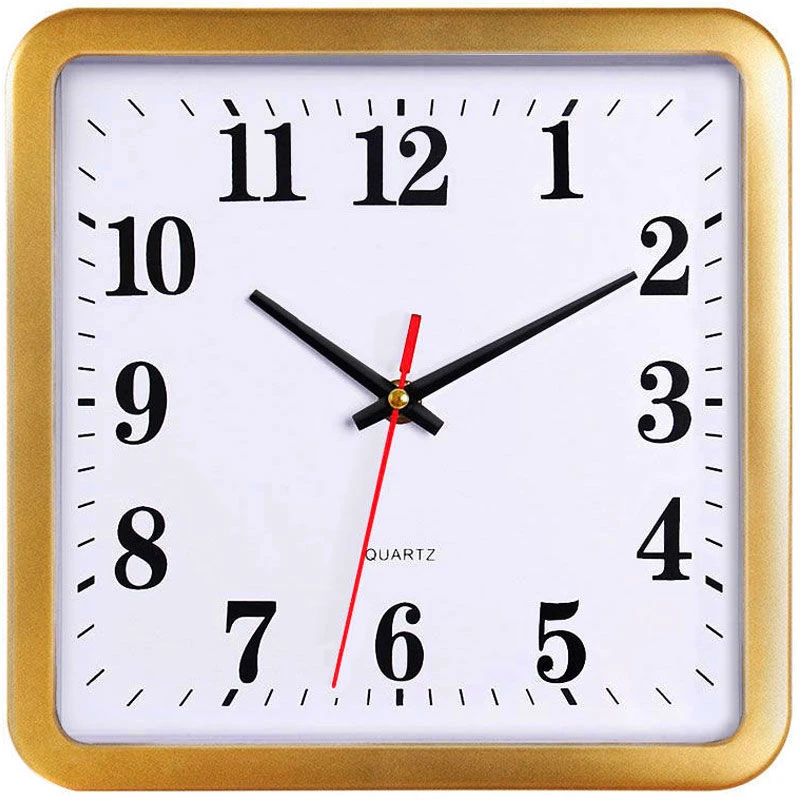 时钟表客厅家用挂钟墙上装饰儿童房卧室长方形石英钟时尚简约挂表