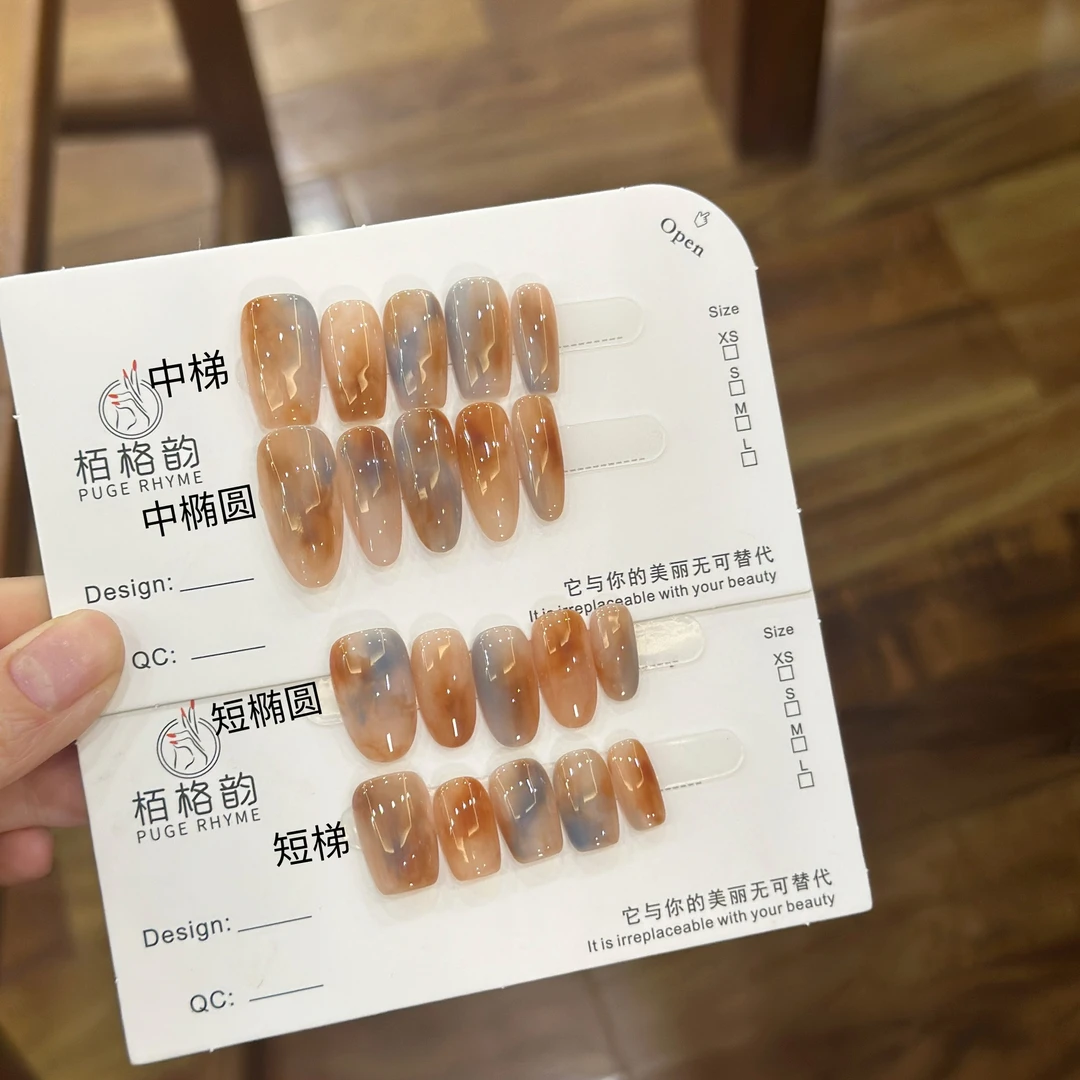 遇见飞天 手工定制穿戴甲美甲成品假指甲贴片10片