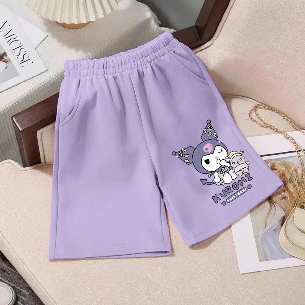 2024年夏季新款库洛米可爱女童短裤kulomi宽松可爱休闲五分裤