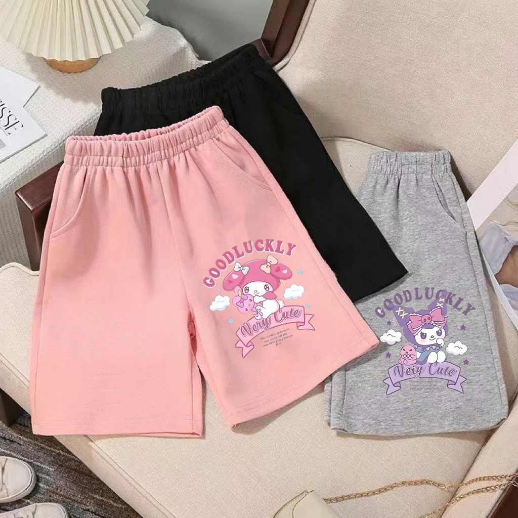 女童外穿短裤夏季外穿儿童夏装裤子夏季纯棉宽松小女孩薄款五分裤