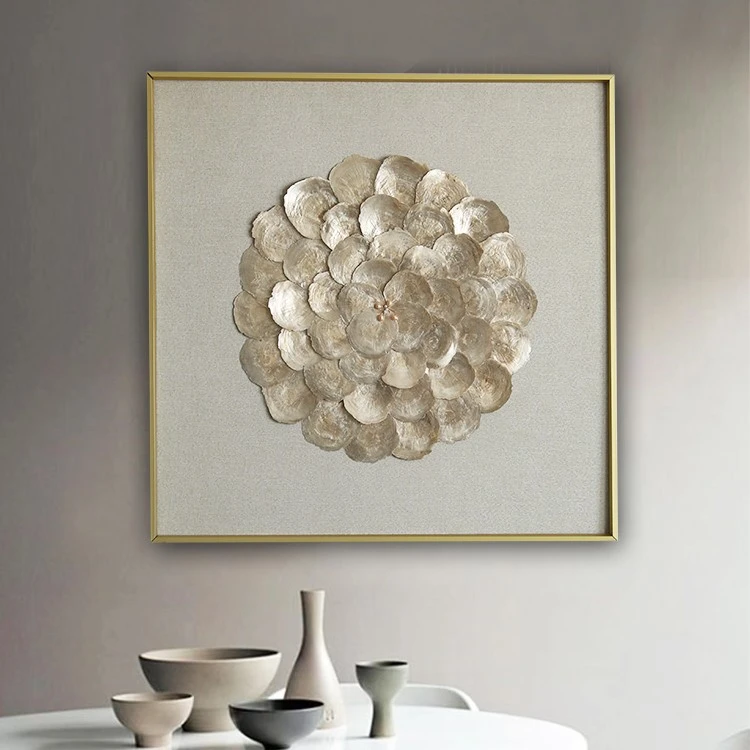 简约手工大气装饰画高端大气上档次挂画高档大气客厅画花开富贵