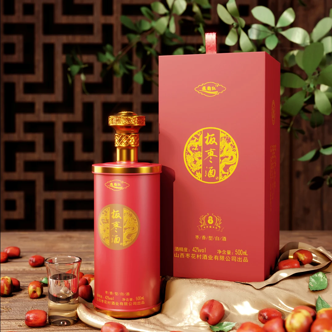 稷韵红山西特产板枣枣酒口粮酒42度500ML白酒清香型五年42度500ML