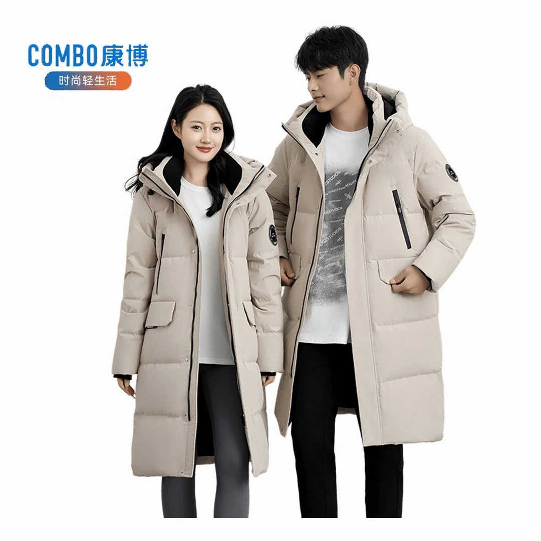 【姿姐】男女同款羽绒服长款休闲百搭保暖外套K400802419