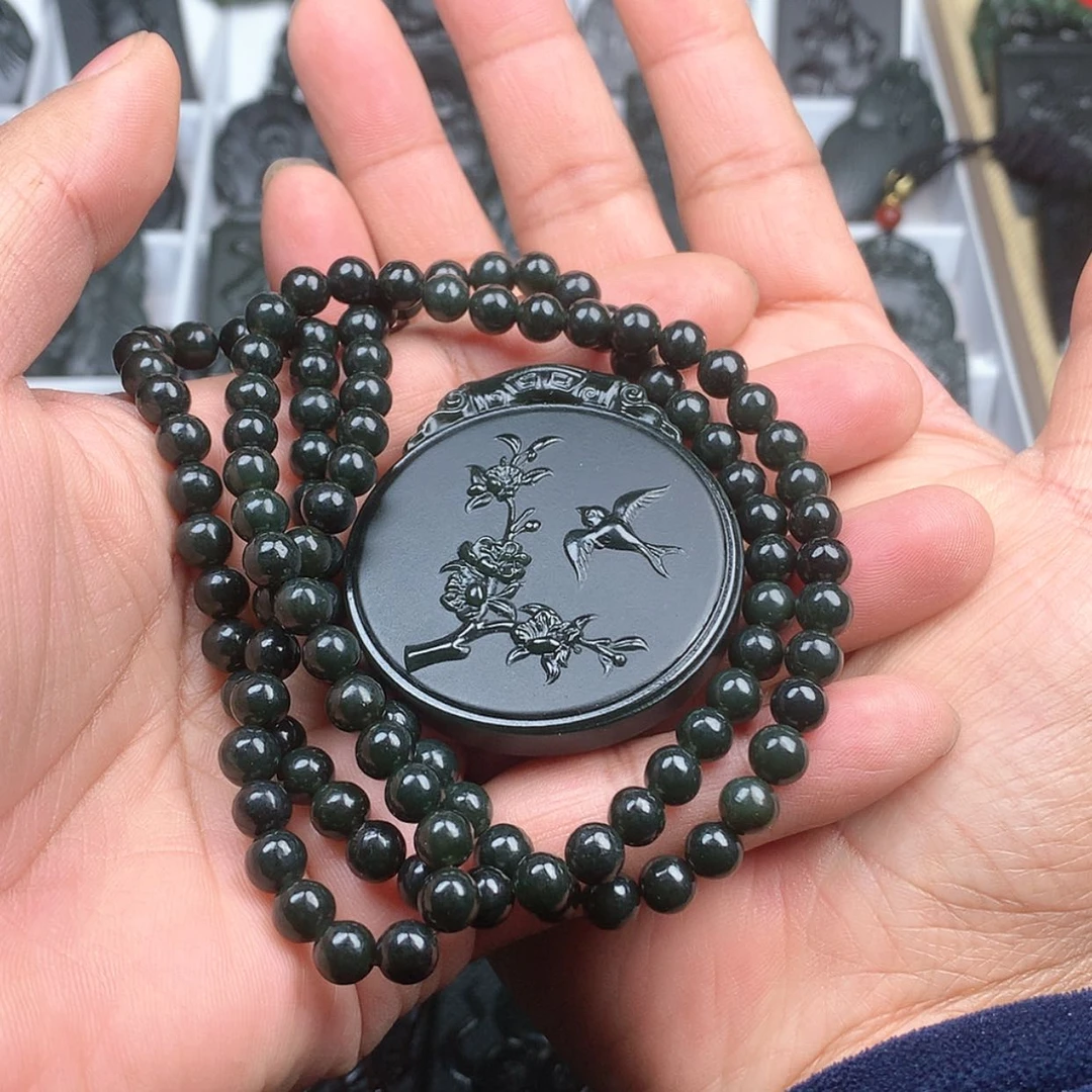 【闪购商品】和田玉（青玉）吊坠(赠链)未镶嵌远*?