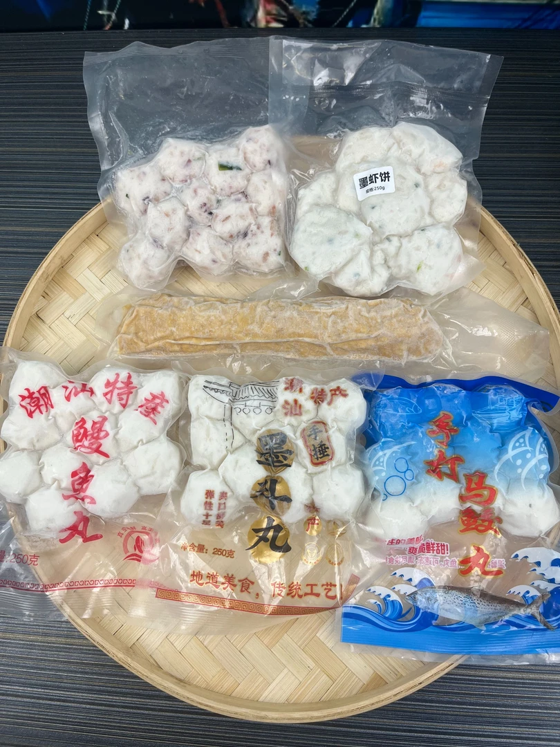 正宗潮汕惠来神泉港手工章鱼丸虾丸[套餐到手6包]