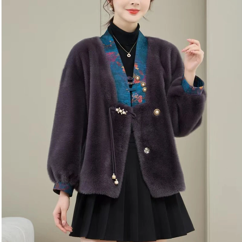 冬季轻奢时尚优雅新中式外套高端洋气复古女外套K2952