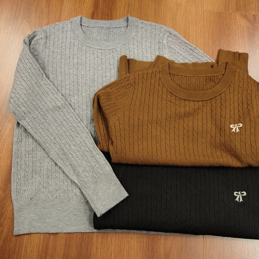 NIUNIU · Niu-116 冬季时尚百搭简约竖坑条麻花纹毛衣