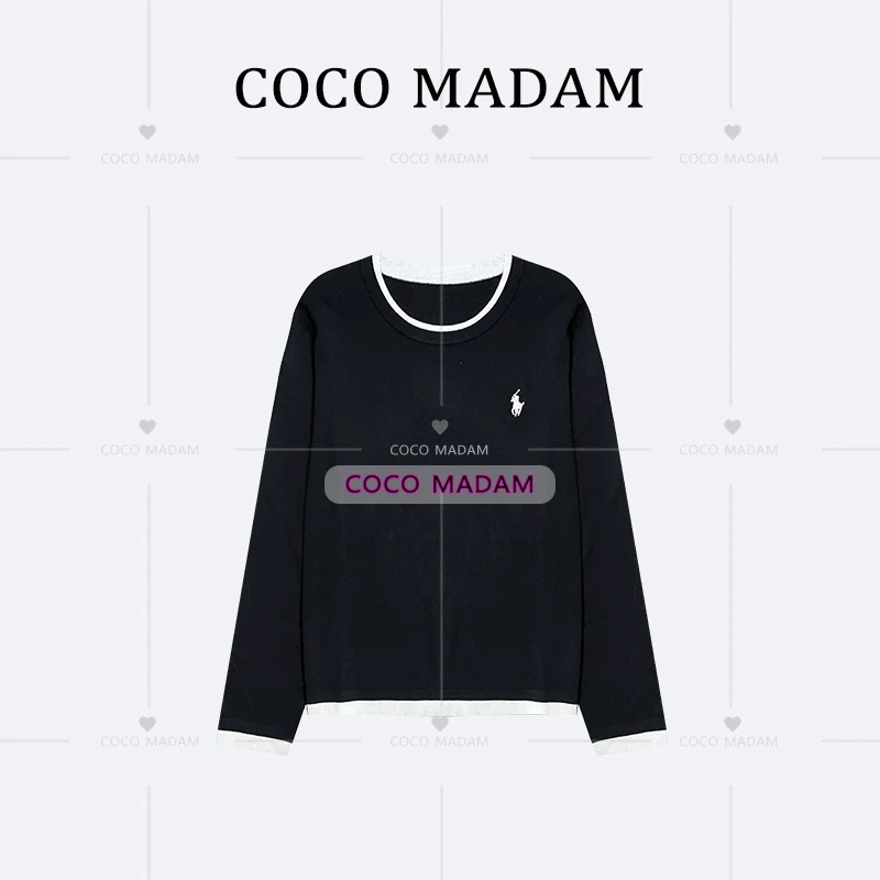 NIUNIU · Niu-031 拉夫100羊毛简约拼色百搭毛衣