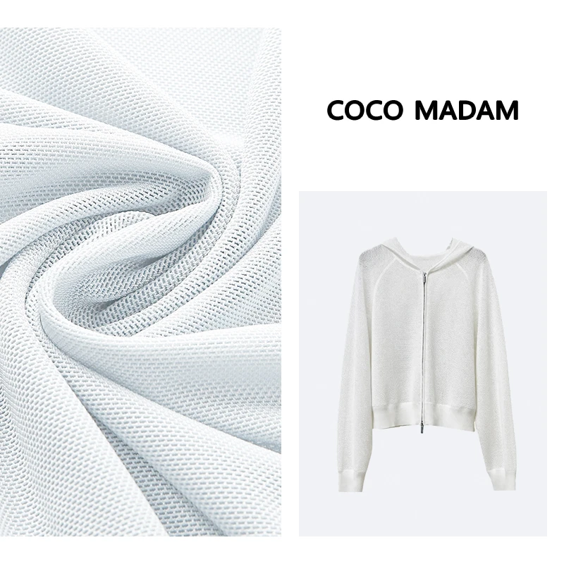 NIUNIU ·   新款镂空薄款连帽拉链开衫女上衣休闲减龄百搭Mao-110