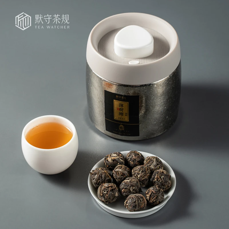 薄荷塘3g小龙珠普洱生茶135g真空钛罐